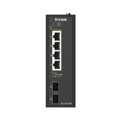 D-Link DIS-210G-06P 6-port Gigabit Industrial PoE+ Smart Managed Switch with 2 x SFP Ports