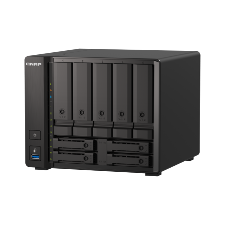 QNAP TS-h973AX-32G (Ryzen 2,2GHz, ZFS, 32GB RAM, 5x 3,5'' + 4x 2,5'' SATA/2x U.2, 2x 2,5GbE, 1x 10GbE)