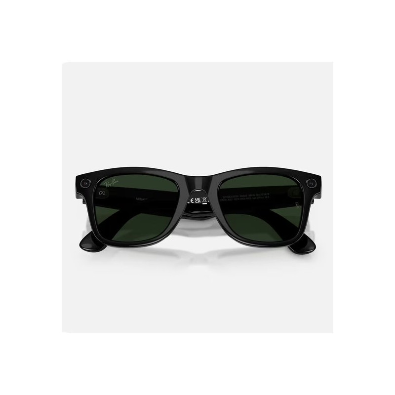 GOOGLE - Meta Ray-Ban Gen2 Wayfarer, Shiny Black, Green transitions