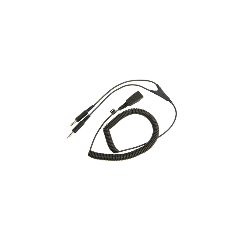 Jabra QD-2x3, 5mm, 0,5-2m, coiled