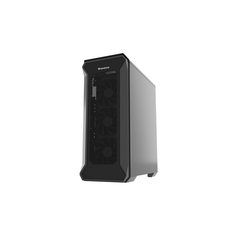 Počítačová skriňa Genesis IRID 505F/Midi Tower/Transpar./Čierna