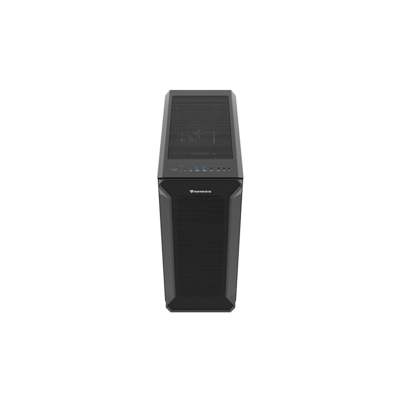 Počítačová skriňa Genesis IRID 505F/Midi Tower/Transpar./Čierna