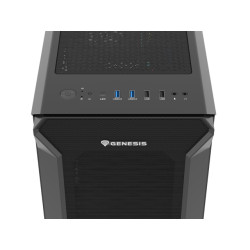Počítačová skriňa Genesis IRID 505F/Midi Tower/Transpar./Čierna