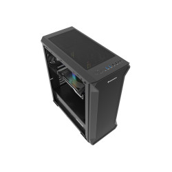 Počítačová skriňa Genesis IRID 505F/Midi Tower/Transpar./Čierna