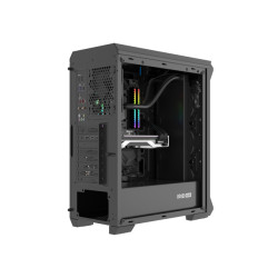 Počítačová skriňa Genesis IRID 505F/Midi Tower/Transpar./Čierna