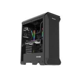 Počítačová skriňa Genesis IRID 505F/Midi Tower/Transpar./Čierna