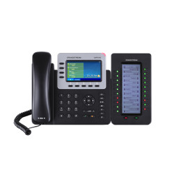 Grandstream GXP2130, 2,8'' LCD bar. displej, 3 SIP účty, 4 prog. hr., 8 BLF, BT, dual Gbit port, PoE