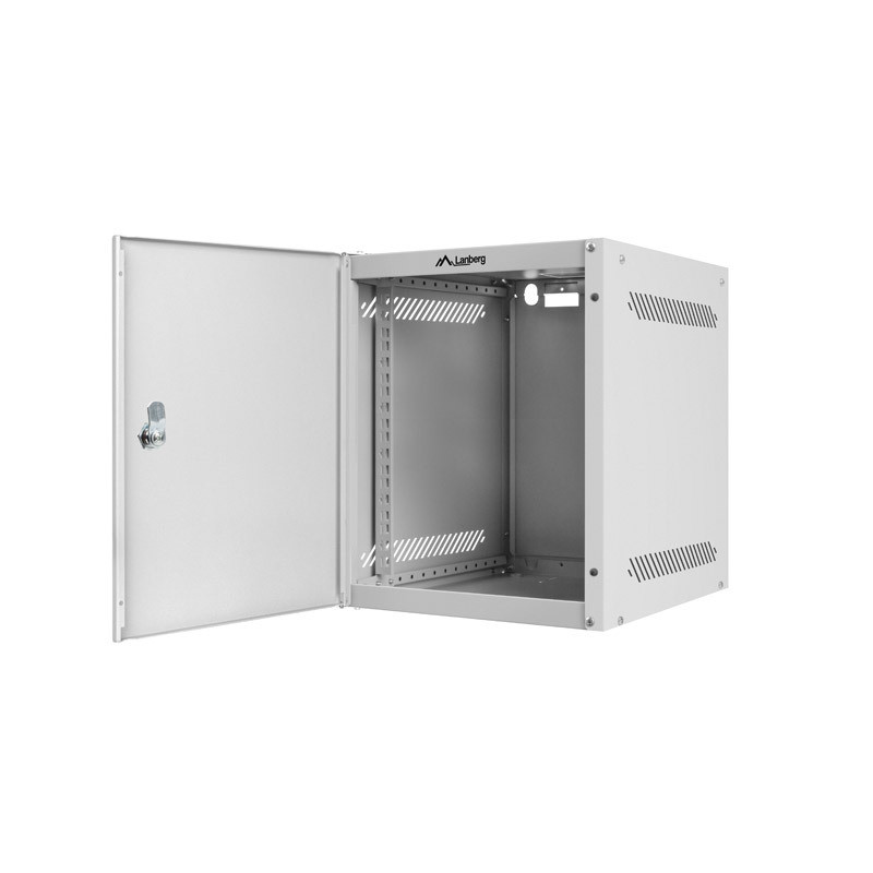 LANBERG RACKOVÁ SKRIŇA 10'' PRO MONTÁŽ NA STENU 6U/280X310 PRO VLASTNÚ MONTÁŽ S KOVOVÝMI DVERAMI ŠEDÁ