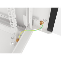 LANBERG RACKOVÁ SKRIŇA 19'' NÁSTENNÁ 27U/600X600 (FLAT PACK) S PRESKLENÝMI DVERAMI ŠEDÁ V2