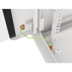 LANBERG RACKOVÁ SKRIŇA 19'' NÁSTENNÁ 27U/600X600 (FLAT PACK) S PRESKLENÝMI DVERAMI ŠEDÁ V2