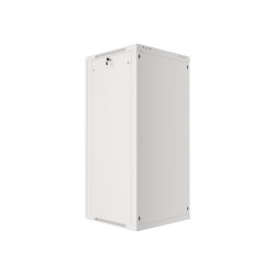 LANBERG RACKOVÁ SKRIŇA 19'' NÁSTENNÁ 27U/600X600 (FLAT PACK) S PRESKLENÝMI DVERAMI ŠEDÁ V2