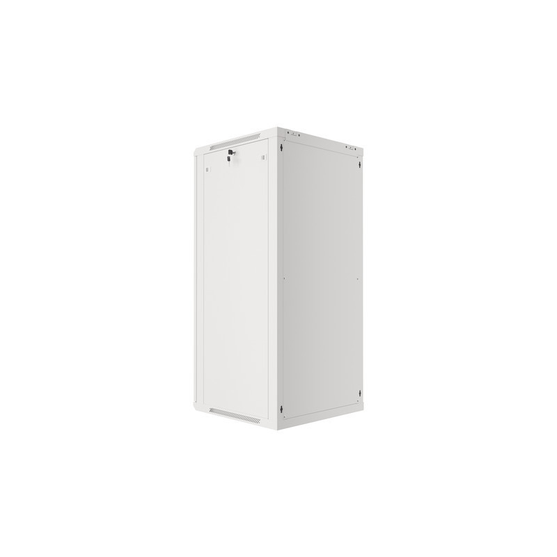 LANBERG RACKOVÁ SKRIŇA 19'' NÁSTENNÁ 27U/600X600 (FLAT PACK) S PRESKLENÝMI DVERAMI ŠEDÁ V2