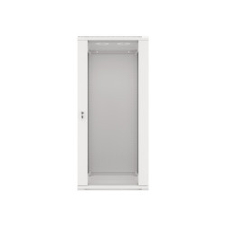 LANBERG RACKOVÁ SKRIŇA 19'' NÁSTENNÁ 27U/600X600 (FLAT PACK) S PRESKLENÝMI DVERAMI ŠEDÁ V2