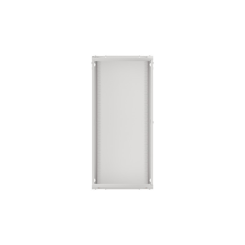 LANBERG RACKOVÁ SKRIŇA 19'' NÁSTENNÁ 27U/600X600 (FLAT PACK) S PRESKLENÝMI DVERAMI ŠEDÁ V2