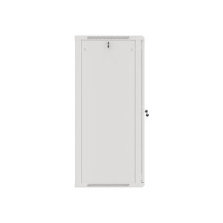 LANBERG RACKOVÁ SKRIŇA 19'' NÁSTENNÁ 27U/600X600 (FLAT PACK) S PRESKLENÝMI DVERAMI ŠEDÁ V2