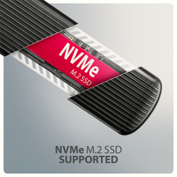 AXAGON EEM2-SC, USB-C 10Gbps externý box pre M.2 NVMe SSD, bezšroubový, žebrovaný hliník