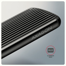 AXAGON EEM2-SC, USB-C 10Gbps externý box pre M.2 NVMe SSD, bezšroubový, žebrovaný hliník