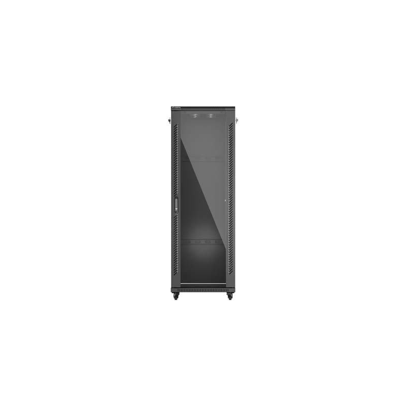 LANBERG 19'' VOĽNE STOJÚCA RACKOVÁ SKRIŇA 37U/600X600 (FLAT PACK) S PRESKLENÝMI DVERAMI ČIERNA