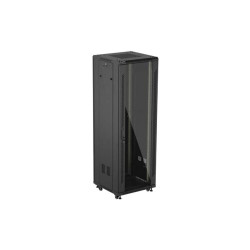LANBERG 19'' VOĽNE STOJÚCA RACKOVÁ SKRIŇA 37U/600X600 (FLAT PACK) S PRESKLENÝMI DVERAMI ČIERNA