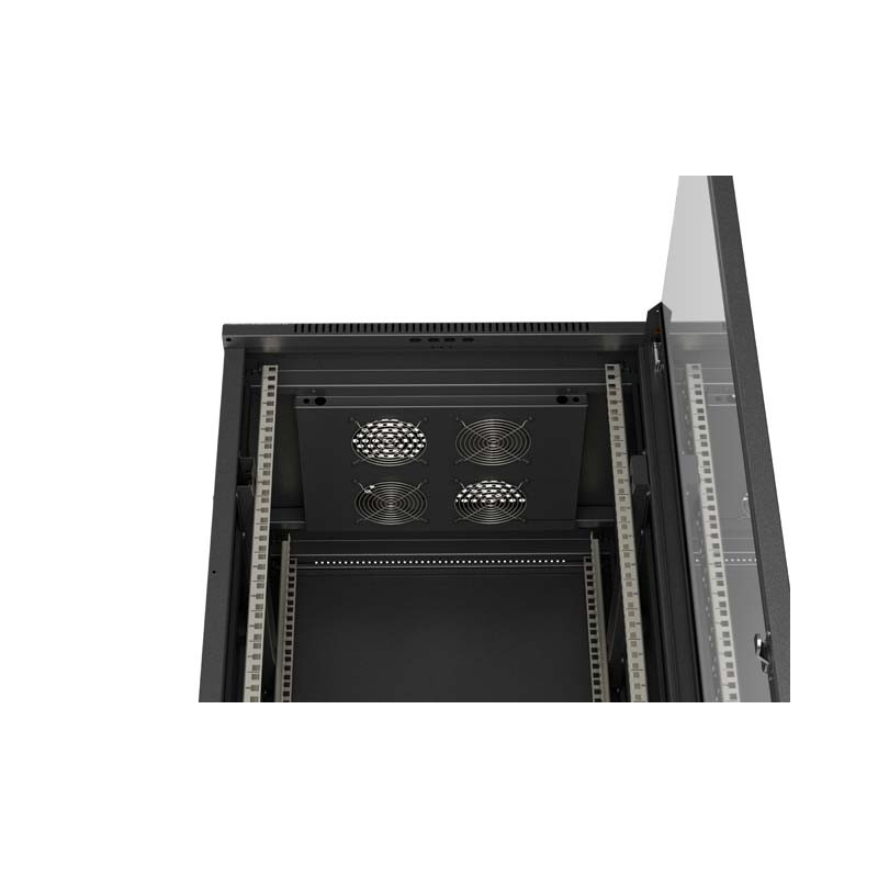LANBERG 19'' VOĽNE STOJÚCA RACKOVÁ SKRIŇA 37U/600X600 (FLAT PACK) S PRESKLENÝMI DVERAMI ČIERNA