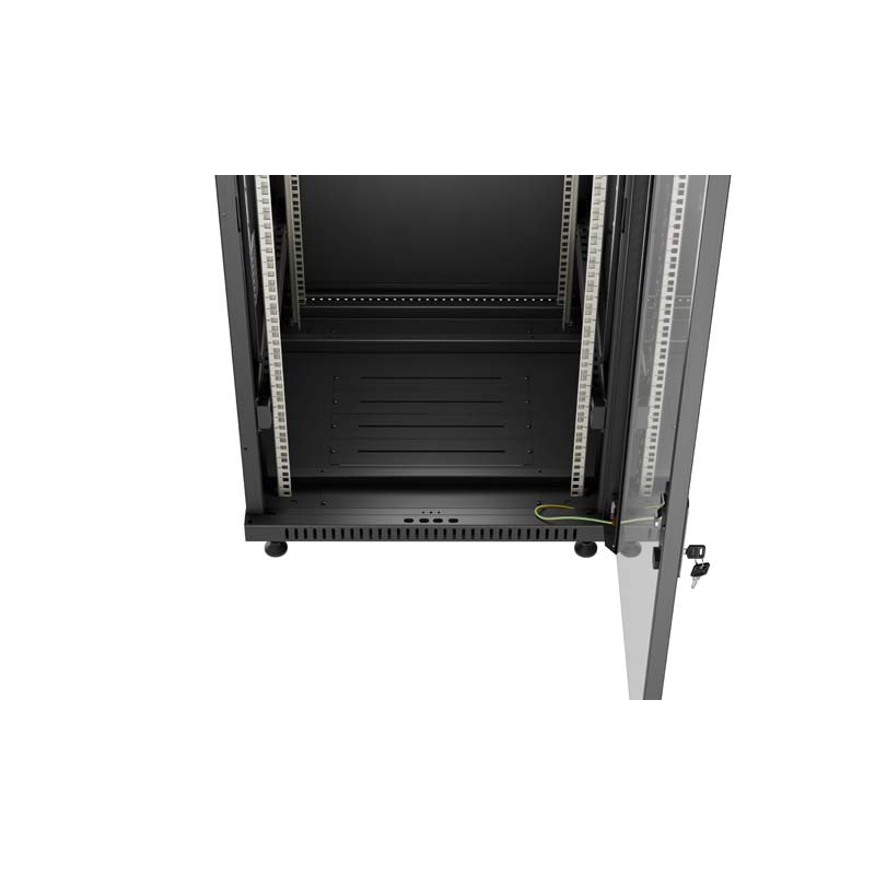 LANBERG 19'' VOĽNE STOJÚCA RACKOVÁ SKRIŇA 37U/600X600 (FLAT PACK) S PRESKLENÝMI DVERAMI ČIERNA