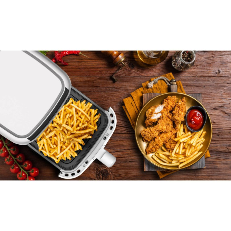 Salente HotAir, teplovzdušná fritéza 2v1, 4,3 l, biela