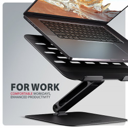 AXAGON STND-LQB hliníkový HQ stojan na notebook 10''-17.3'' nastaviteľná výška a uhol, čierny