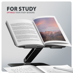 AXAGON STND-LQB hliníkový HQ stojan na notebook 10''-17.3'' nastaviteľná výška a uhol, čierny