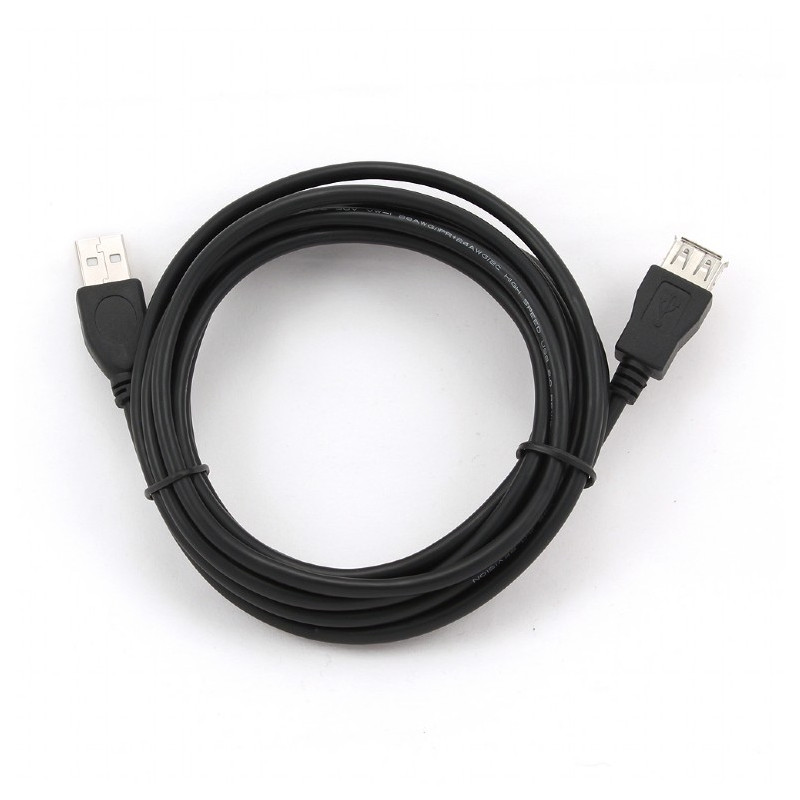 GEMBIRD - Kabel USB A-A 3m 2.0 predlžovací HQ Black