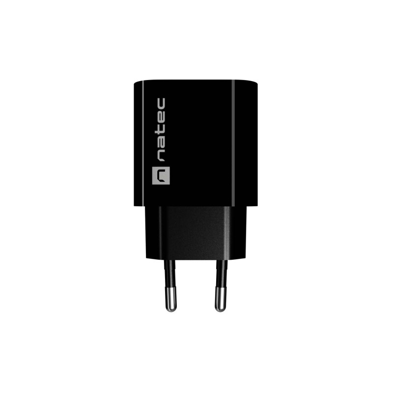 Univerzálna nabíjačka Natec RIBERA 20 W, 1X USB-A + 1X USB-C, čierna