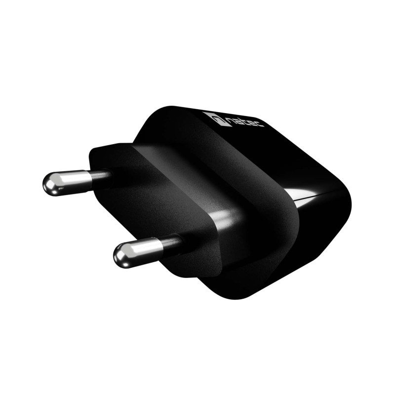 Univerzálna nabíjačka Natec RIBERA 20 W, 1X USB-A + 1X USB-C, čierna