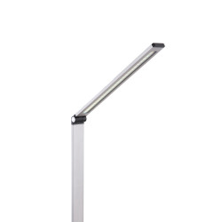 FELLOWES - Platinet PDL888S stolná LED lampa 10W stmievateľná, bezdrôtové nabíjanie, USB port, strieborná