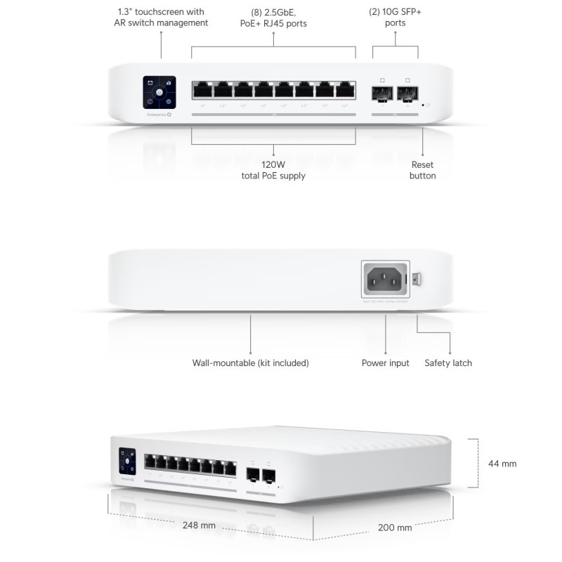 Ubiquiti USW-Enterprise-8-PoE - UniFi Switch Enterprise 8 PoE