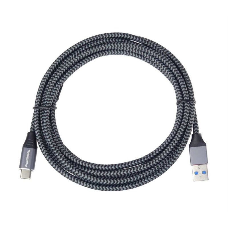 PremiumCord kábel USB-C - USB 3.0 A (USB 3.1 generation 1, 3A, 5Gbit/s) 3m oplet