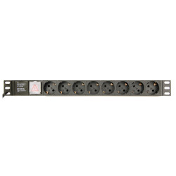 Gembird PDU 8 schucko, C14, 1U, 10 A, 3m