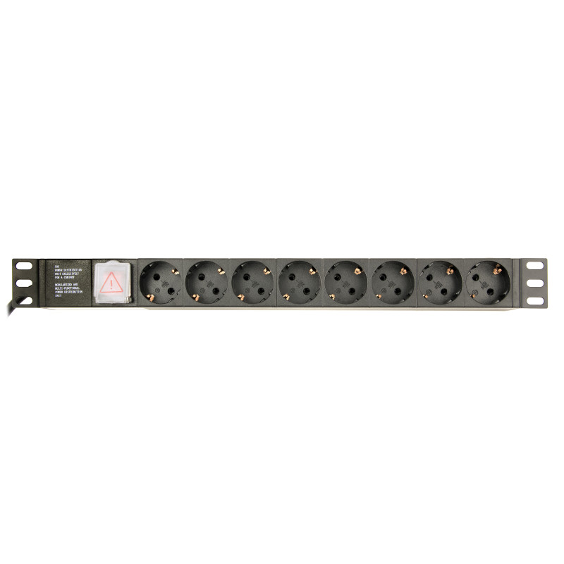 Gembird PDU 8 schucko, C14, 1U, 10 A, 3m