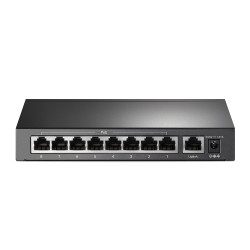 TP-Link TL-SF1009P 8x10/100 POE+ 65W, 1x10/100 RJ45 nonPOE, desktop CCTV switch, kov.