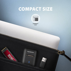 AXAGON ADM2-AM USB-A 10Gbps - M.2 NVMe & SATA SSD adaptér, kábel USB-A 10cm