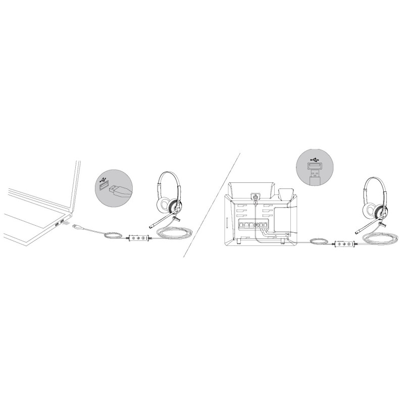 Yealink UH34 Lite Dual náhlavná súprava na obe uši s USB konektorom
