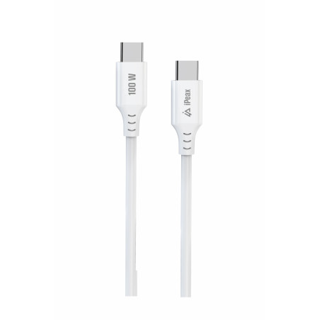 ER - TPU KÁBEL USB-C / USB-C 1,5M, 5A, 100W BIELÝ