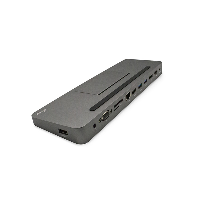 i-tec USB-C Metal Ergonomic 4K 3x Display Docking Station, Power Delivery 85W