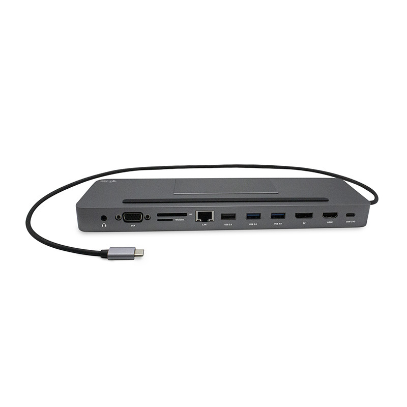 i-tec USB-C Metal Ergonomic 4K 3x Display Docking Station, Power Delivery 85W