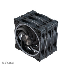 prídavný ventilátor Akasa SOHO AR LED 12 cm RGB 3 ks