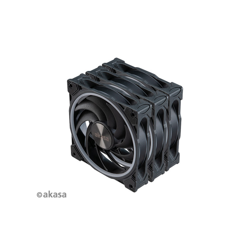 prídavný ventilátor Akasa SOHO AR LED 12 cm RGB 3 ks