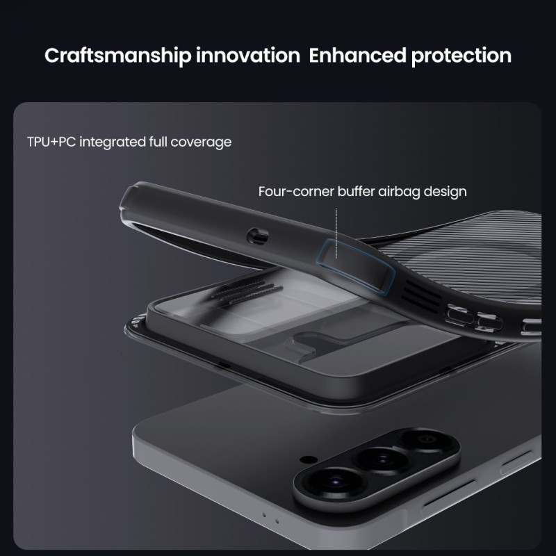 Nillkin CamShield PRE Magnetic Zadný Kryt pre Samsung Galaxy A57 Transparent Black