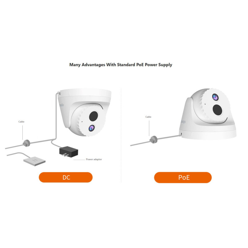 Tenda IC7-PRS-4 - Vonkajšia PoE 4Mpx Dome kamera, OnViF, detekcia pohybu+zvuku, nočné videnie, H.265