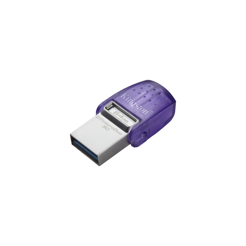 Kingston DataTraveler MicroDuo 3C/64GB/USB 3.2/USB-A + USB-C/Fialová