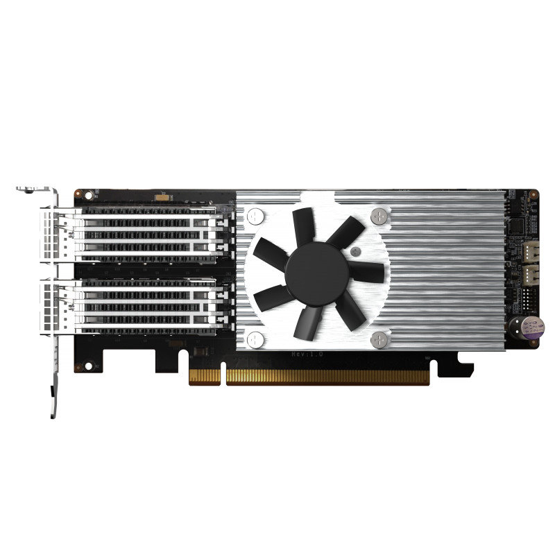 QNAP QXG-100G2SF-E810 - 100GbE (2porty) PCIe karta, nízky profil, PCIe Gen4 x16