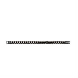 LANBERG PATCH PANEL 24 PORTOV 0,5U 19'' CAT.5E FTP TIENE ČIERNY