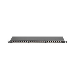 LANBERG PATCH PANEL 24 PORTOV 0,5U 19'' CAT.5E FTP TIENE ČIERNY